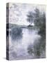 Le Seine a Vetheuil-Claude Monet-Stretched Canvas