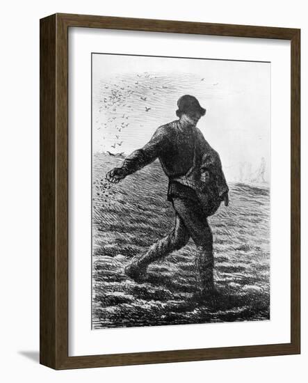 Le Semeur, C1850-Jean Francois Millet-Framed Giclee Print