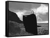 Le Septieme Sceau THE SEVENTH SEAL by Ingmar Bergman with Ekerot, 1957, death (b/w photo)-null-Framed Stretched Canvas