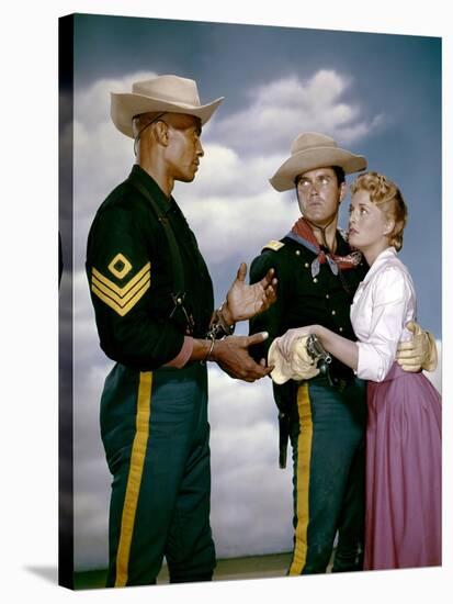 Le Sergent Noir SERGEANT RUTLEDGE by JohnFord with Woody Strode, Jeffrey Hunter and Constance Tower-null-Stretched Canvas