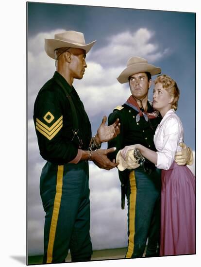 Le Sergent Noir SERGEANT RUTLEDGE by JohnFord with Woody Strode, Jeffrey Hunter and Constance Tower-null-Mounted Photo