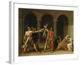 Le Serment des Horaces-Jacques-Louis David-Framed Giclee Print