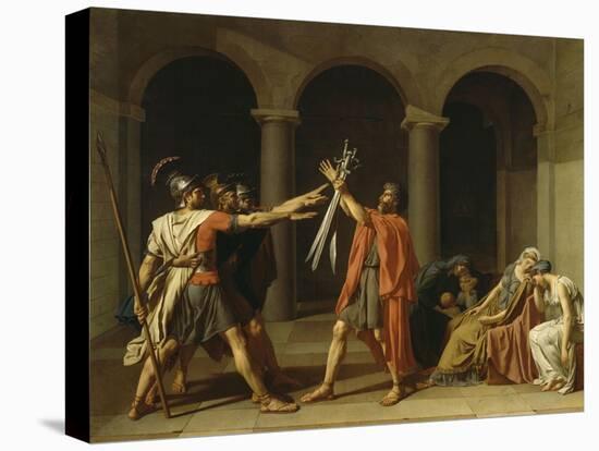 Le Serment des Horaces-Jacques-Louis David-Stretched Canvas