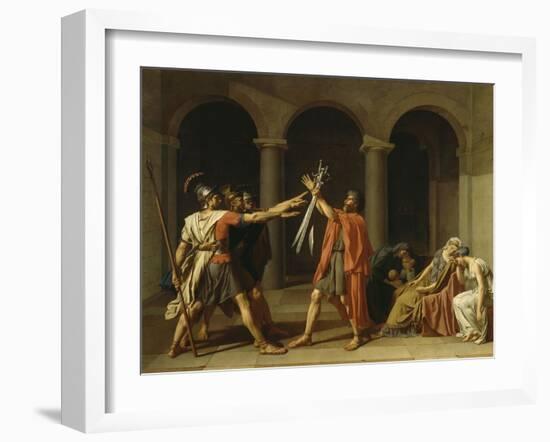 Le Serment des Horaces-Jacques-Louis David-Framed Giclee Print