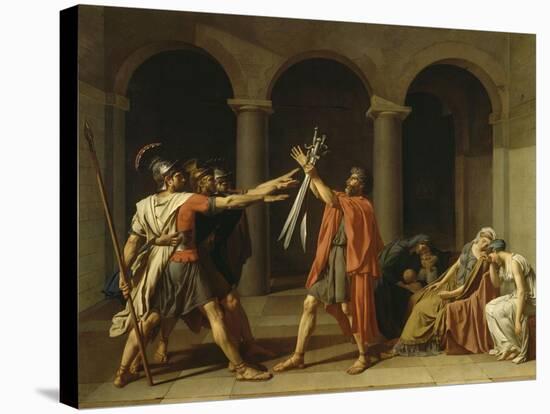 Le Serment des Horaces-Jacques-Louis David-Stretched Canvas