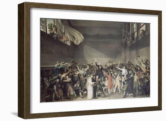 Le serment du jeu de Paume, le 20 juin 1789-Jacques-Louis David-Framed Giclee Print