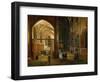 Le Service Du Soir Dans Une Eglise Gothique - Evening Service in a Gothic Church - Hendrick Van Ste-Hendrik van Steenwyck-Framed Giclee Print