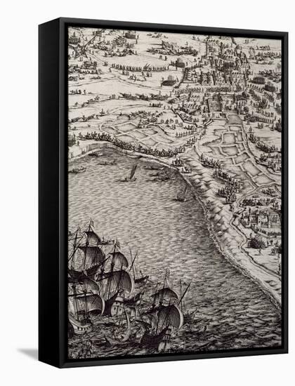 Le Siège de La Rochelle : planche FG-Jacques Callot-Framed Stretched Canvas