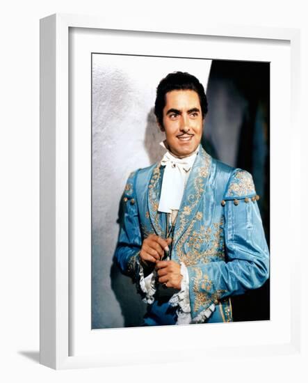 Le signe by Zorro MARK OF ZORRO by Rouben Mamoulian with Tyrone Power, 1940 (photo)-null-Framed Photo