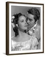 Le signe by Zorro MARK OF ZORRO by RoubenMamoulian with Linda Darnell and Tyrone Power, 1940 (b/w p-null-Framed Photo