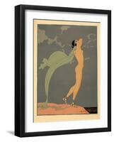 Le Silence De Mnasidika, Illustration from Les Chansons De Bilitis, by Pierre Louys, Pub. 1922 (Poc-Georges Barbier-Framed Giclee Print