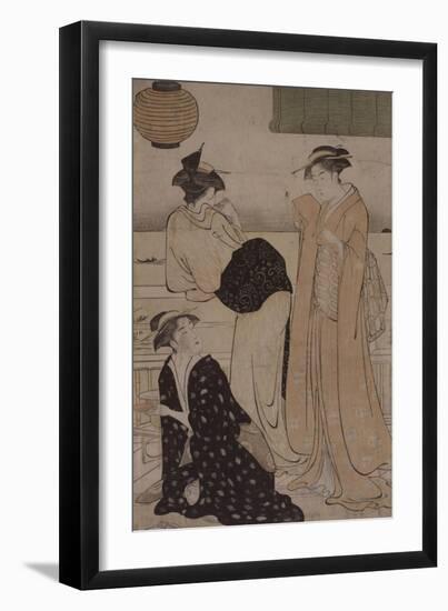 Le sixième mois : dans la fraicheur du soir-Torii Kiyonaga-Framed Premium Giclee Print