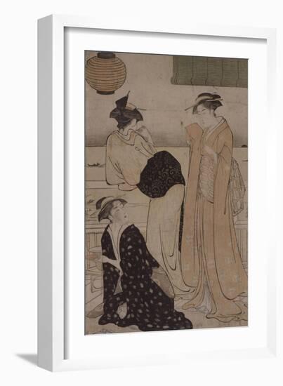 Le sixième mois : dans la fraicheur du soir-Torii Kiyonaga-Framed Giclee Print