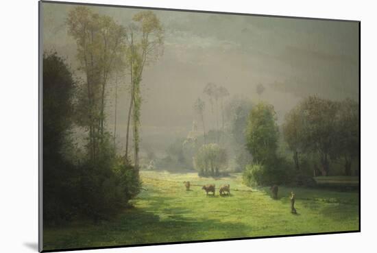 Le soleil chasse le brouillard-Antoine Chintreuil-Mounted Giclee Print