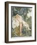 Le Someil D'Érigone. the Sleep of Érigone. Semi Naked Woman Resting on a Be-null-Framed Giclee Print