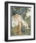 Le Someil D'Érigone. the Sleep of Érigone. Semi Naked Woman Resting on a Be-null-Framed Giclee Print