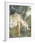 Le Someil D'Érigone. the Sleep of Érigone. Semi Naked Woman Resting on a Be-null-Framed Giclee Print
