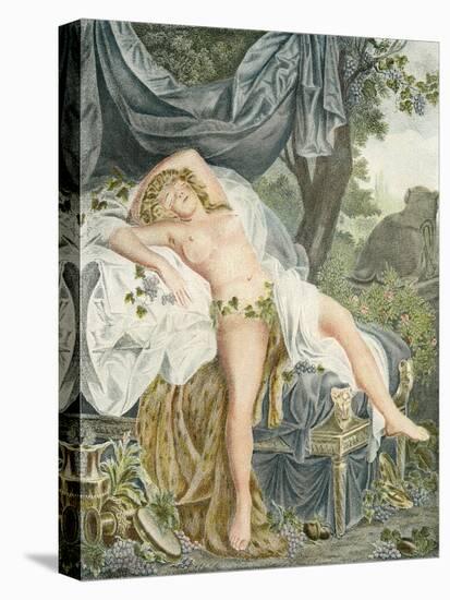 Le Someil D'Érigone. the Sleep of Érigone. Semi Naked Woman Resting on a Be-null-Stretched Canvas