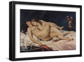 Le Sommeil, 1866-Gustave Courbet-Framed Giclee Print