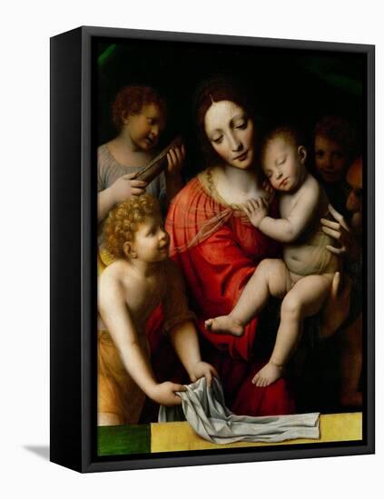 Le sommeil de lenfant Jesus-the sleep of the Child Jesus; prefiguration of the Passion-Bernardino Luini-Framed Stretched Canvas