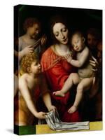 Le sommeil de lenfant Jesus-the sleep of the Child Jesus; prefiguration of the Passion-Bernardino Luini-Stretched Canvas