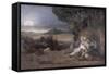 Le sommeil-Pierre Puvis de Chavannes-Framed Stretched Canvas