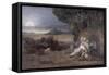 Le sommeil-Pierre Puvis de Chavannes-Framed Stretched Canvas