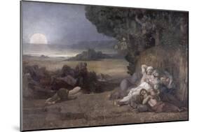 Le sommeil-Pierre Puvis de Chavannes-Mounted Giclee Print