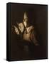 Le souffleur à la lampe-Georges de La Tour-Framed Stretched Canvas