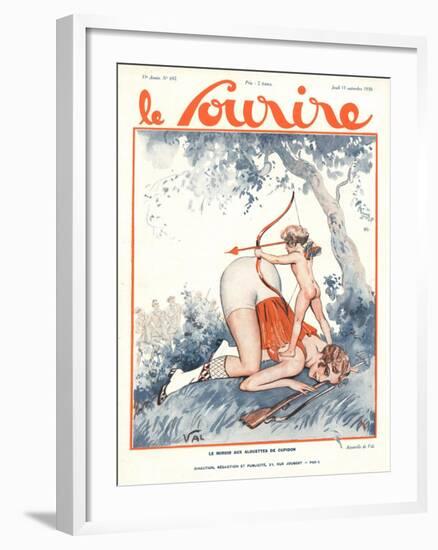 Le Sourire, Erotica Love Cupids Cherubs Magazine, France, 1930-null-Framed Giclee Print