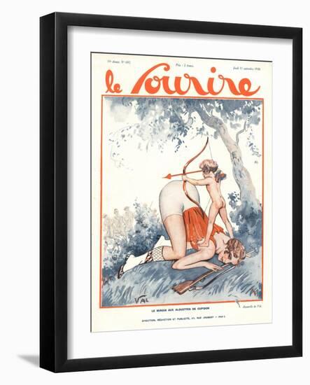 Le Sourire, Erotica Love Cupids Cherubs Magazine, France, 1930-null-Framed Giclee Print