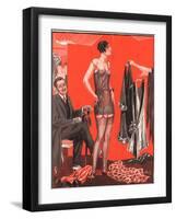 Le Sourire, Erotica Sales Womens Underwear, France, 1920-null-Framed Giclee Print