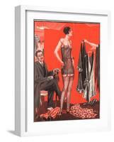 Le Sourire, Erotica Sales Womens Underwear, France, 1920-null-Framed Giclee Print