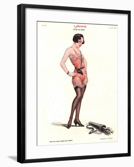 Le Sourire, Erotica Valentines Day Womens Underwear Magazine, France, 1929-null-Framed Giclee Print