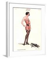 Le Sourire, Erotica Valentines Day Womens Underwear Magazine, France, 1929-null-Framed Giclee Print