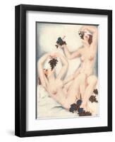 Le Sourire, Erotica Wine Grapes Sex Magazine, France, 1930-null-Framed Giclee Print