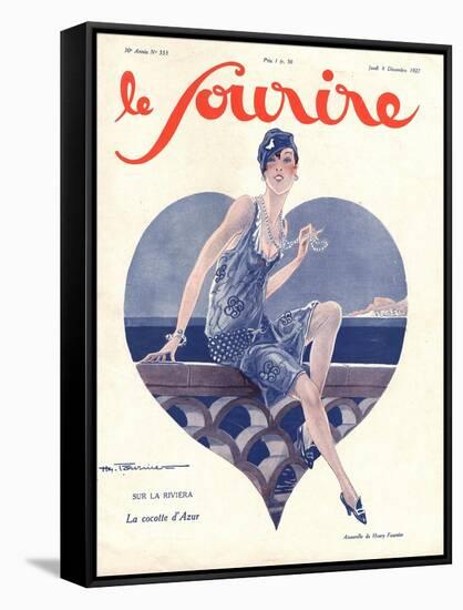 Le Sourire, Glamour Art Deco Magazine, France, 1920-null-Framed Stretched Canvas