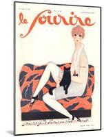 Le Sourire, Glamour Art Deco Pets Cats Womens Magazine, France, 1928-null-Mounted Giclee Print