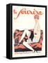 Le Sourire, Glamour Art Deco Pets Cats Womens Magazine, France, 1928-null-Framed Stretched Canvas