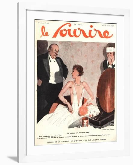 Le Sourire, Glamour Erotica Disapproval Fashion Magazine, France, 1920-null-Framed Giclee Print