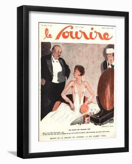 Le Sourire, Glamour Erotica Disapproval Fashion Magazine, France, 1920-null-Framed Giclee Print