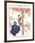 Le Sourire, Glamour Erotica Police Climbing Trees Magazine, France, 1920-null-Framed Giclee Print