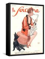 Le Sourire, Glamour Saxophones, France, 1929-null-Framed Stretched Canvas