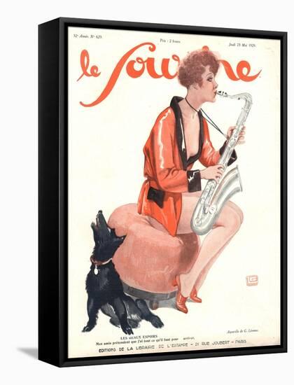 Le Sourire, Glamour Saxophones, France, 1929-null-Framed Stretched Canvas