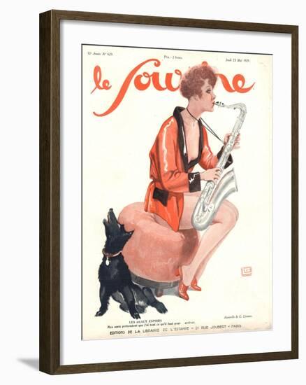 Le Sourire, Glamour Saxophones, France, 1929-null-Framed Giclee Print