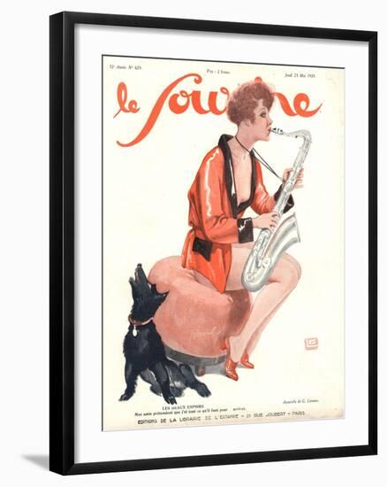 Le Sourire, Glamour Saxophones, France, 1929-null-Framed Giclee Print