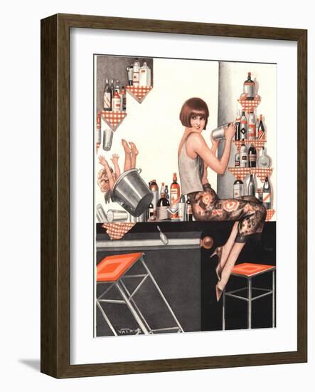 Le Sourire, Womens Cocktails Magazine, France, 1920-null-Framed Giclee Print