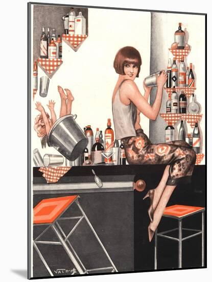 Le Sourire, Womens Cocktails Magazine, France, 1920-null-Mounted Giclee Print