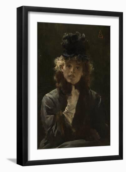 Le Sphinx Parisien, C.1880 (Oil on Panel)-Alfred Emile Stevens-Framed Giclee Print