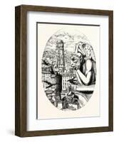 Le Stryge, the Grotesque at the Paris Notre Dame Cathedral, France-null-Framed Giclee Print